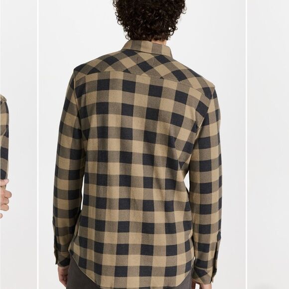 RAILS Men's Plaid Shirt - Black and Tan SAMPSON Rails medium men’s FLANNEL - Picture 2 of 8